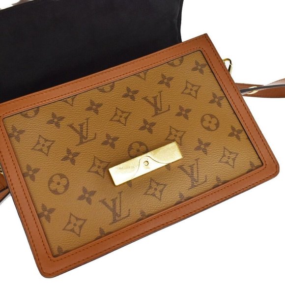 Auth LOUIS VUITTON LV Dauphine MM Shoulder Bag Monogram Reverse Brown - Picture 11 of 16